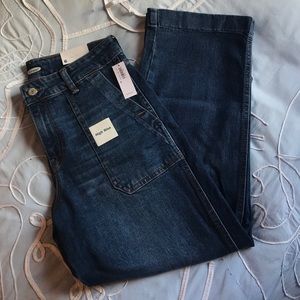 High Rise Crop Flare Jeans